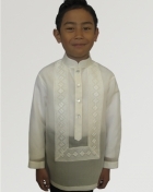 Boys' Barong Cream Jusi fabric 100242 Cream Boys' Barong Cream Jusi fabric 100242 Cream